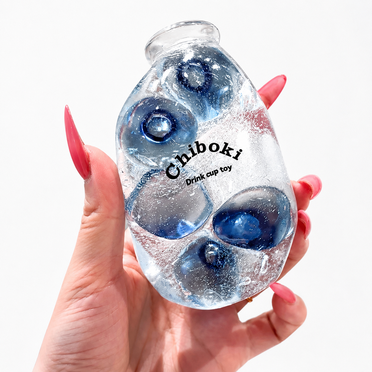 Chiboki Glass‑Fruit‑Candy‑Bottle Squishy | Handmade Moldable Vaseline‑Texture Fidget Stress Relief Toy|weak grip squishy