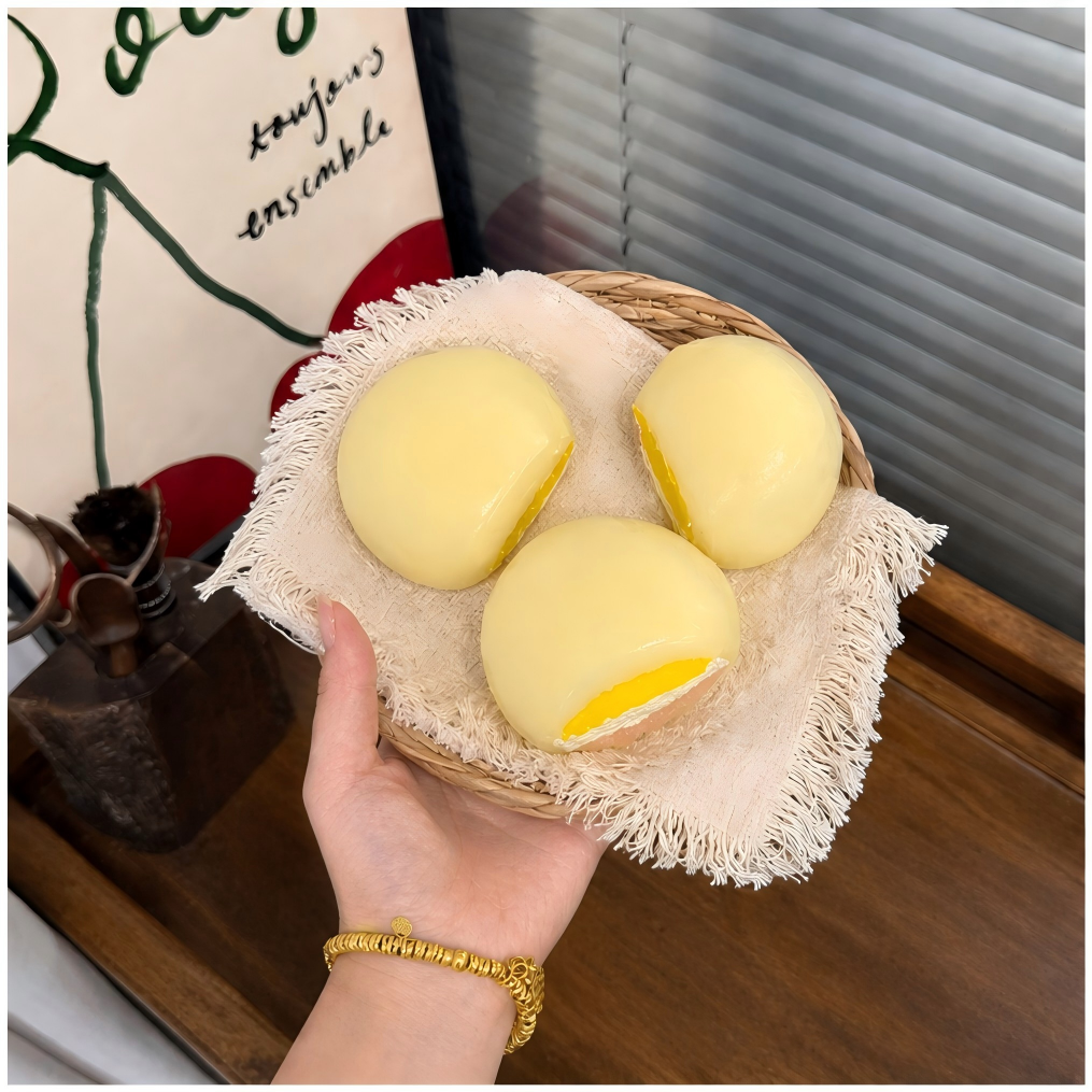 Handmade Mochi Series Silicone Squish Fidget for Adults, Soft Cheese Paste Moldable Tactile Stress Relief Item