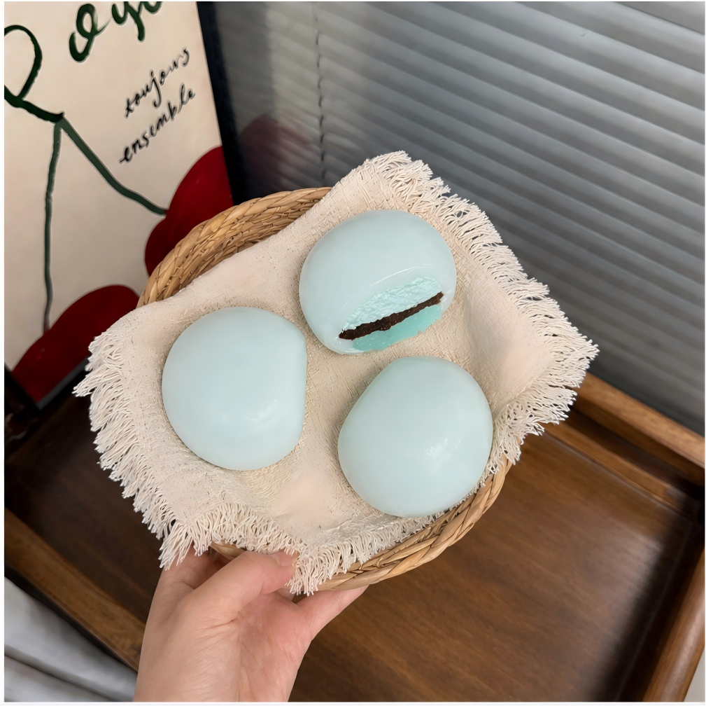 Handmade Mochi Series Silicone Squish Fidget for Adults, Soft Cheese Paste Moldable Tactile Stress Relief Item