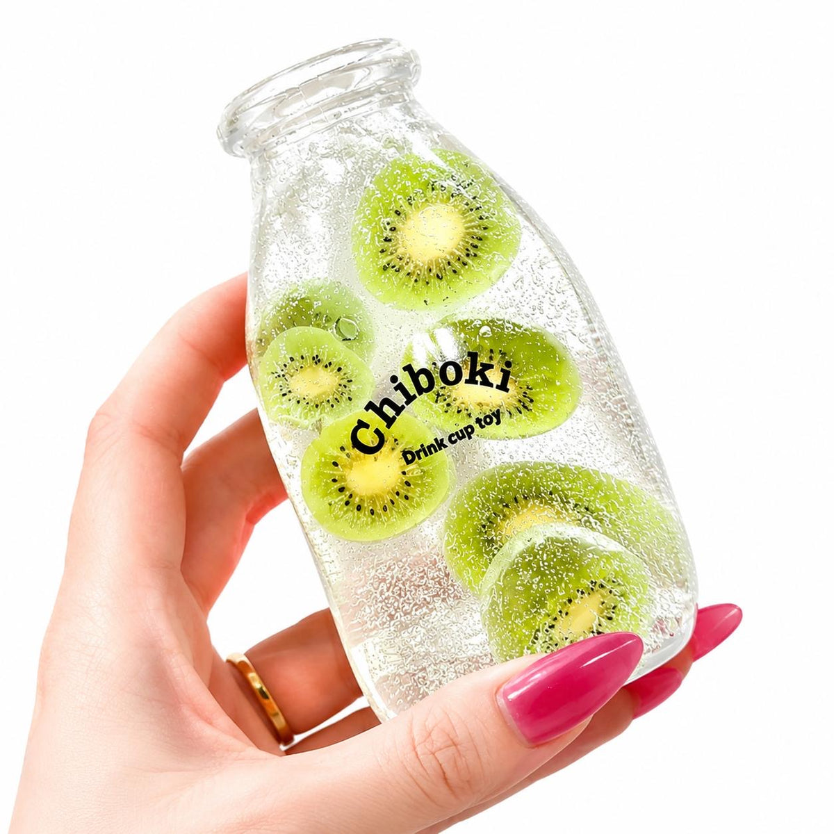 Chiboki Glass‑Fruit‑Candy‑Bottle Squishy | Handmade Moldable Vaseline‑Texture Fidget Stress Relief Toy|weak grip squishy