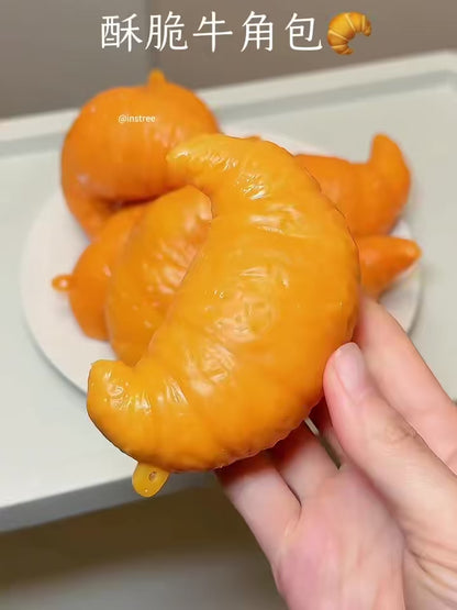 Croissant squishy| Ultra Slow Recovery Squeeze with Crispy Butter Block Filling