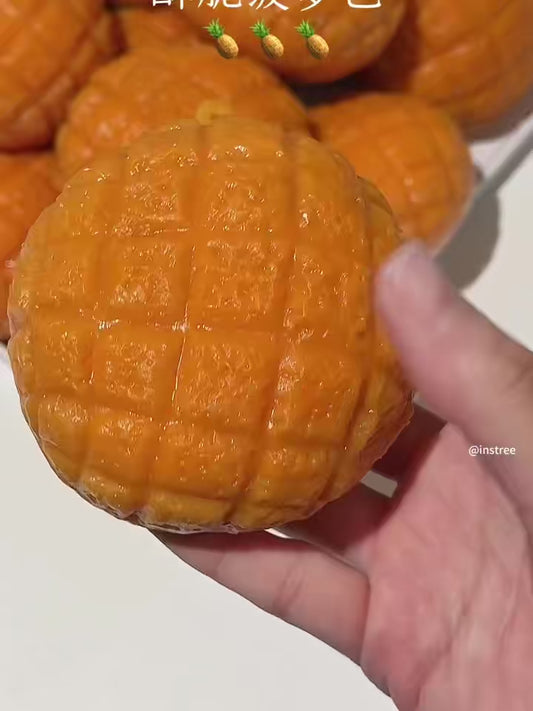Crunchy Pineapple Bun squishy| Ultra Slow Recovery Squeeze with Crispy Butter Block Filling